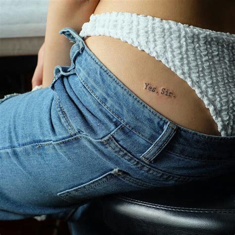 hip bum tattoo small|Small hip tattoos